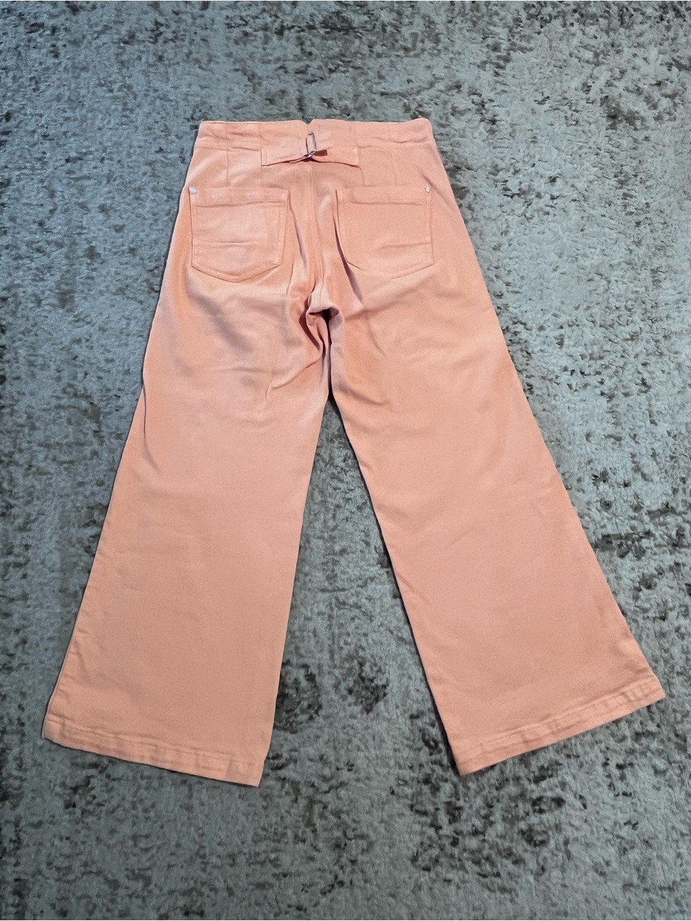 Anthropologie Pilcro The Kit Cropped Wide-Leg Utility Trousers Peach size 26 - Picture 13 of 15